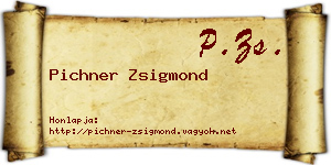 Pichner Zsigmond névjegykártya